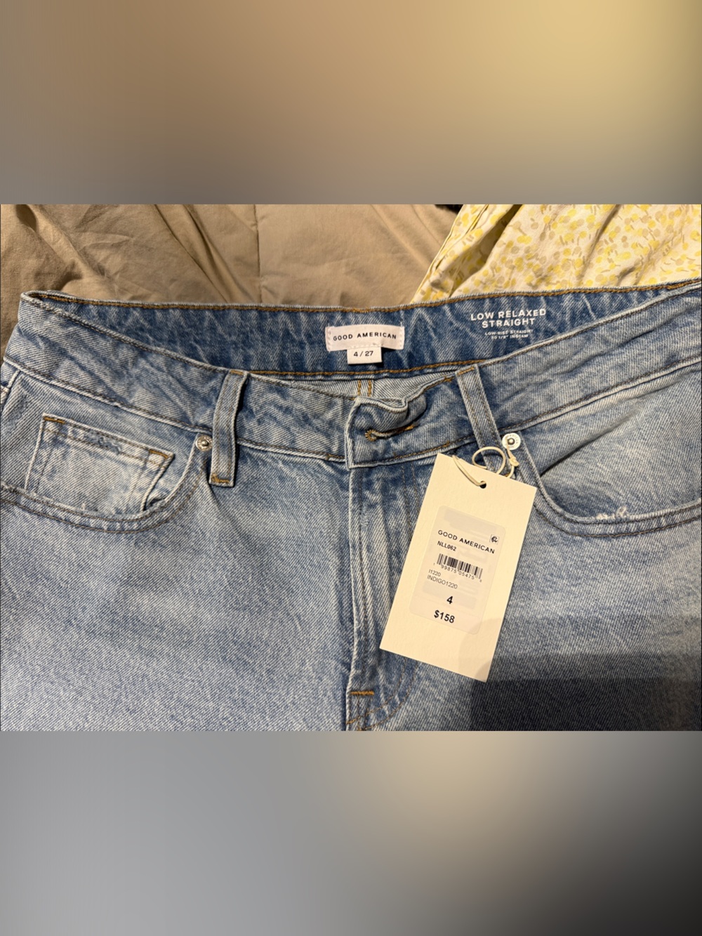 Good American low rise Straight Leg Jeans